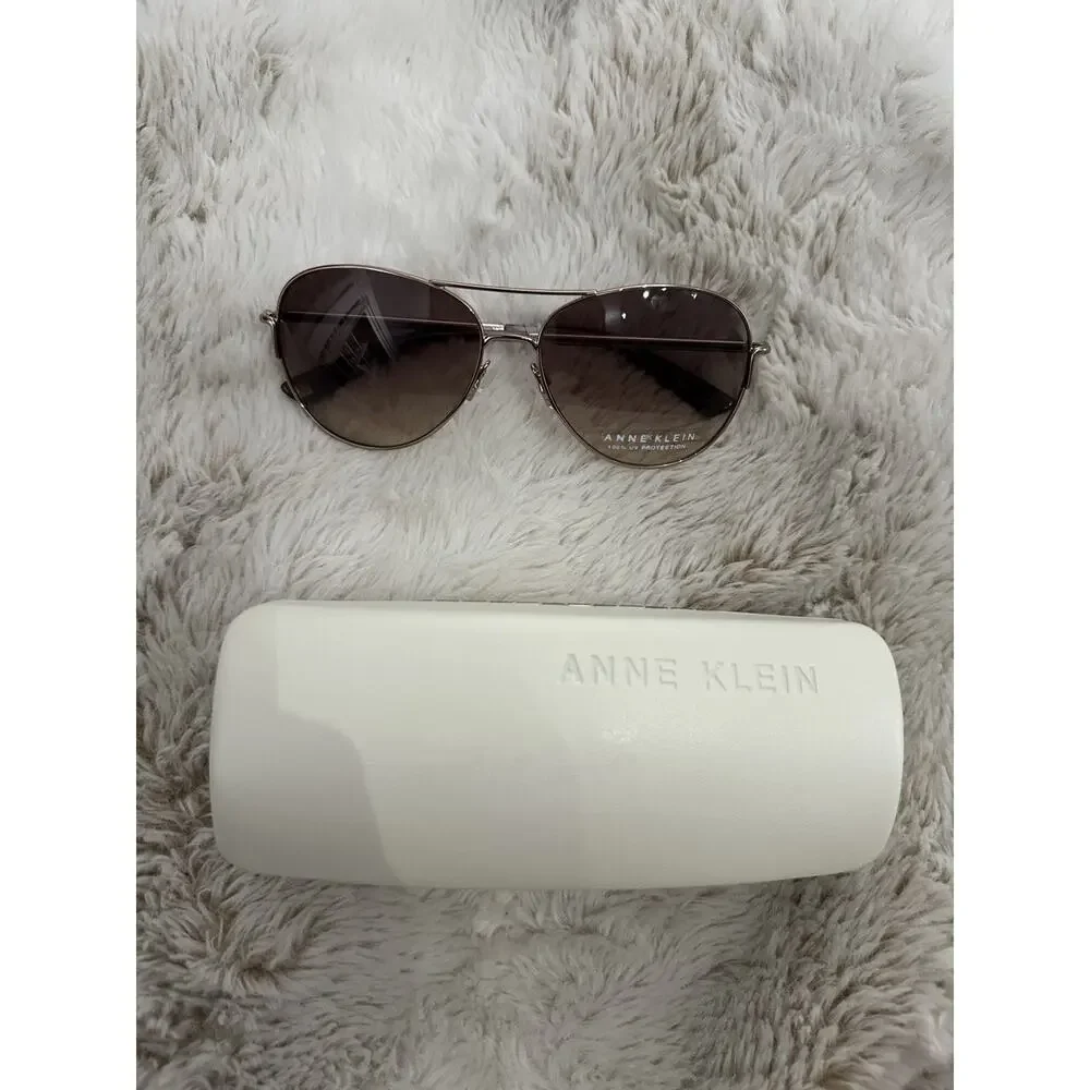 NEW Aviators Womens Anne Klein AK7007 Rose 59-14-135 Sunglasses